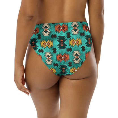 Yeehaw Turquoise Aztec Bikini Bottom