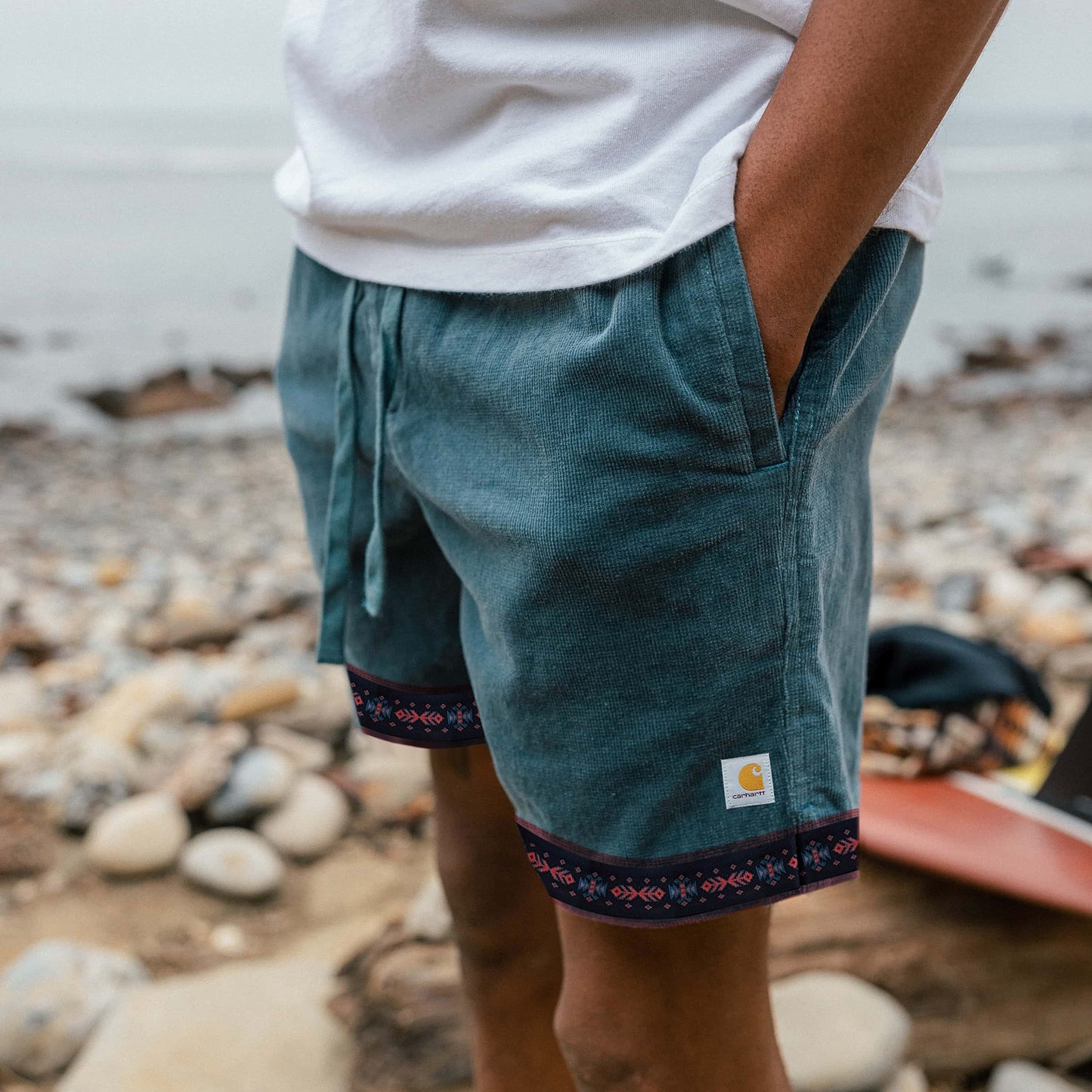 Corduroy Surf Shorts Unisex Street Retro Skateboard Shorts