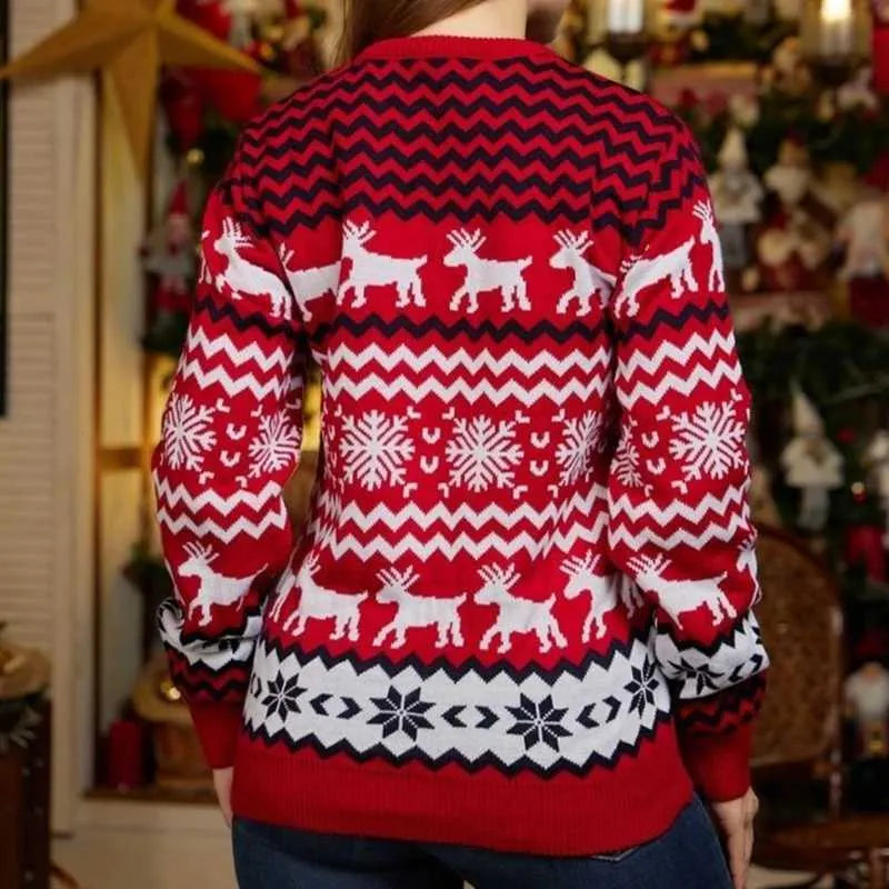 Elk Snowflake Pattern Sweater