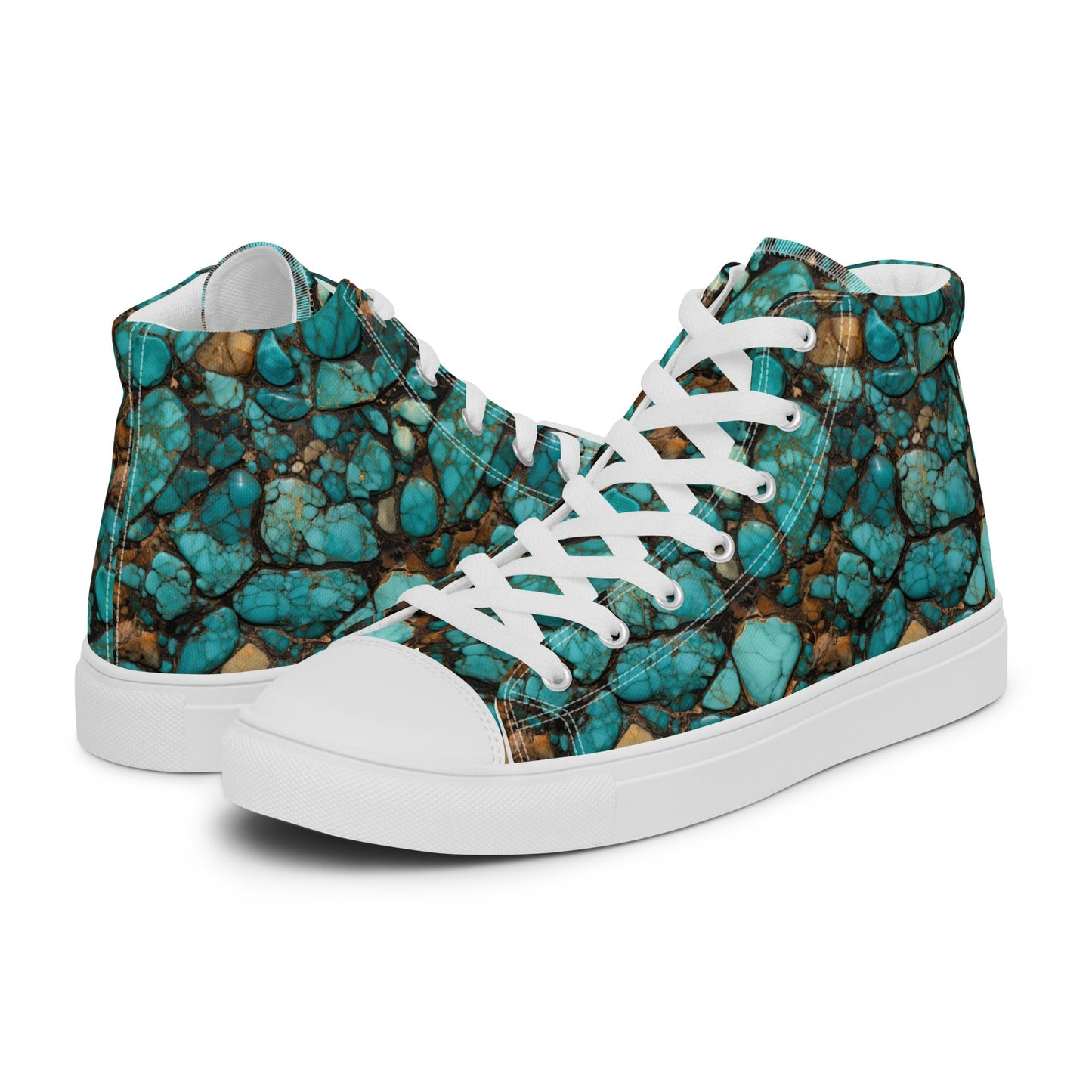 All Turquoise Women__ high top canvas shoes