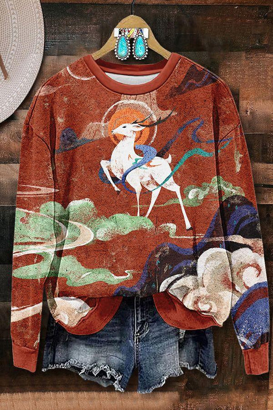 Vintage Art Casual  Sweatshirt