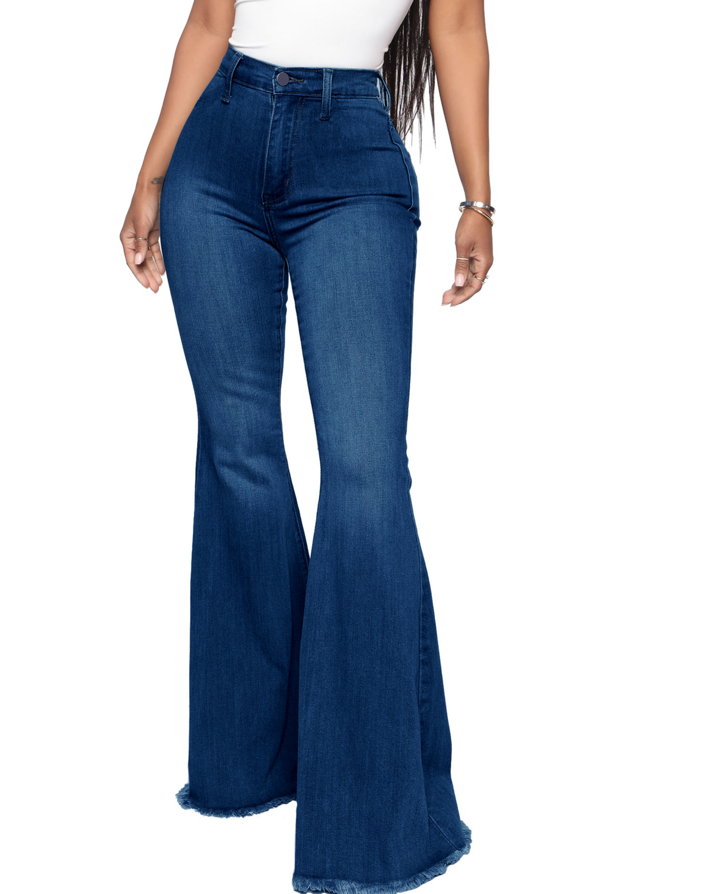 High-Waisted Slim Versatile Fit Stretch Flare Jeans