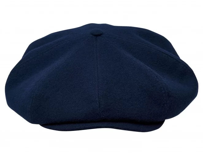 PEAKED CAPS Genuine Scottish Harris Tweed 8 Panels Man Cap Navy