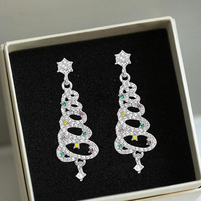 Sparkling Christmas Tree Earrings