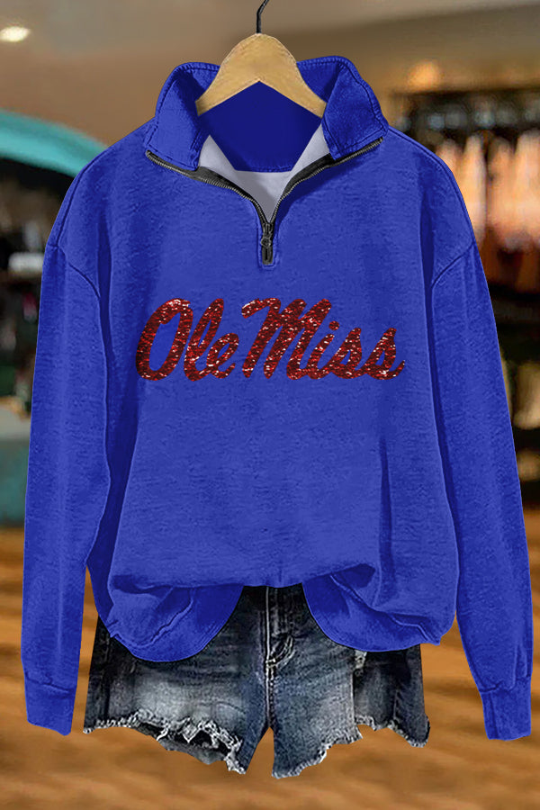 Gameday Ole Miss Print Sweatshirt