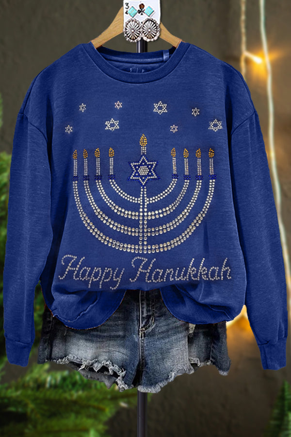 Classic Hanukkah Contrast Sweatshirt