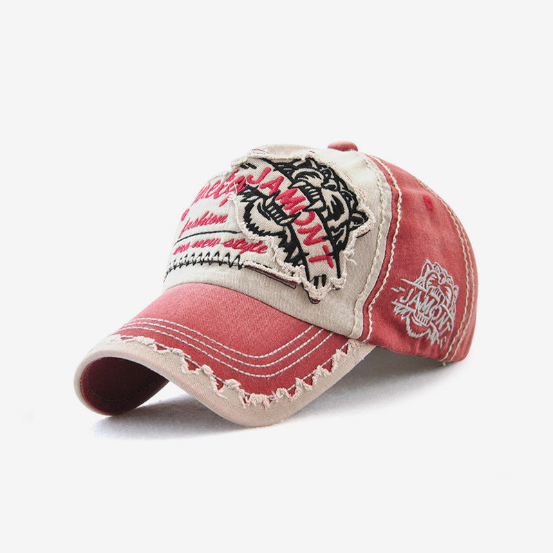 Men & Women Baseball Cap/Tiger embroidery Outdoor Fitted Hat