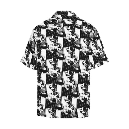 Black White Cowboy Men's Camp Shirt