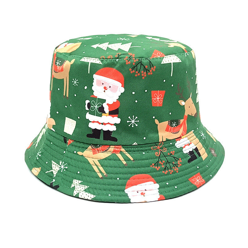 Santa Claus Print Bucket Hat