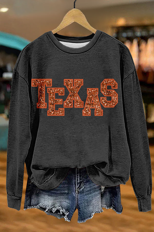 Gameday Texas Longhorn Print Sweatshirt