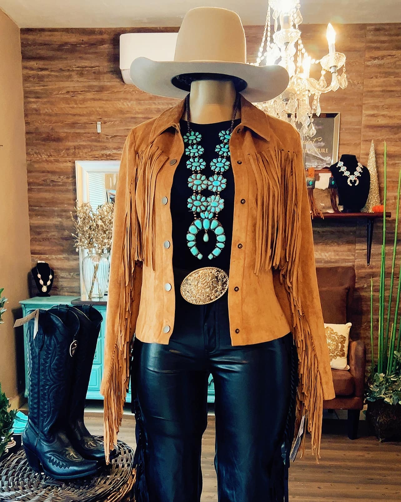 Women's Suede Coat Fringe Cowgirl  jacket