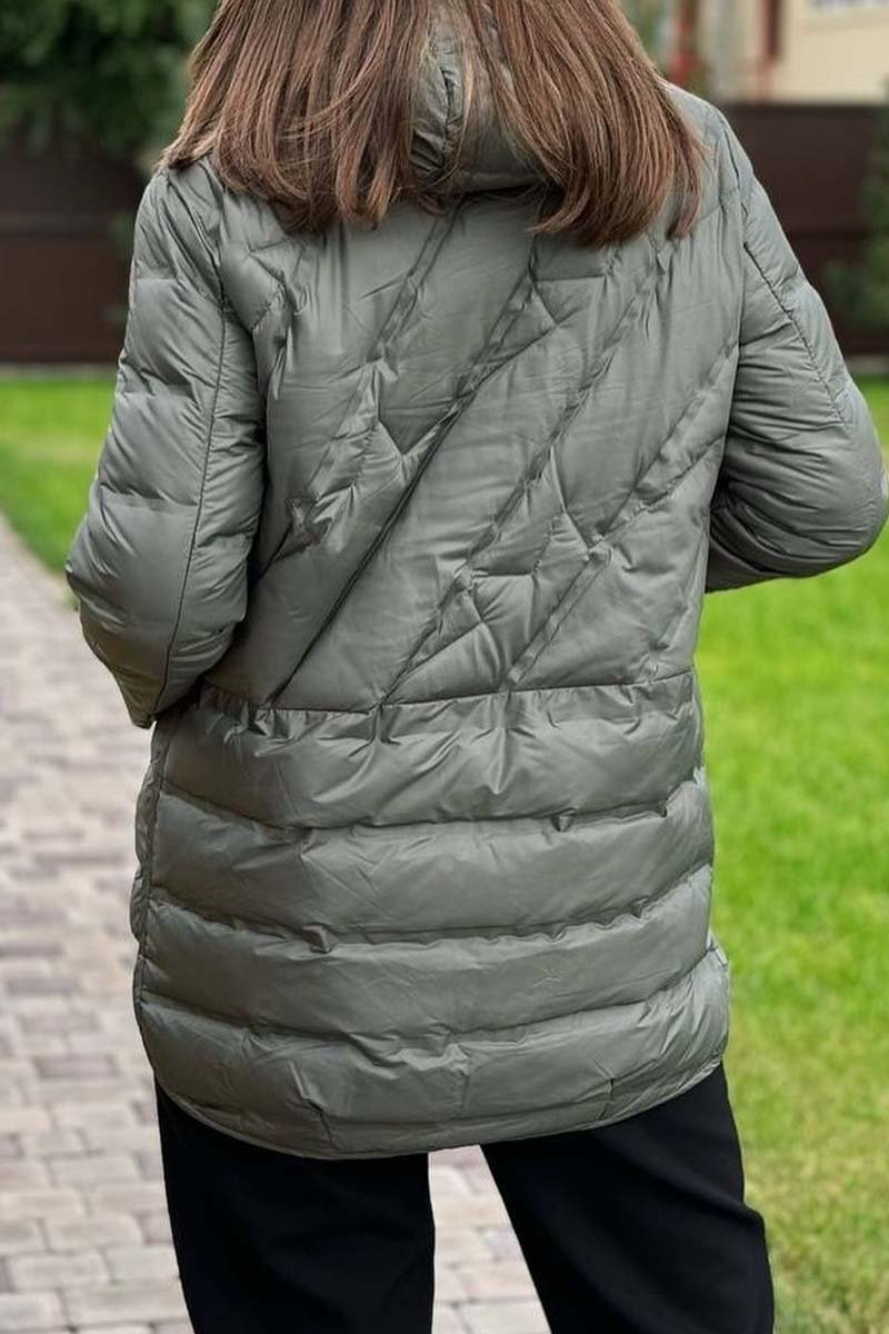 Women's casual solid color short hooded cotton coat