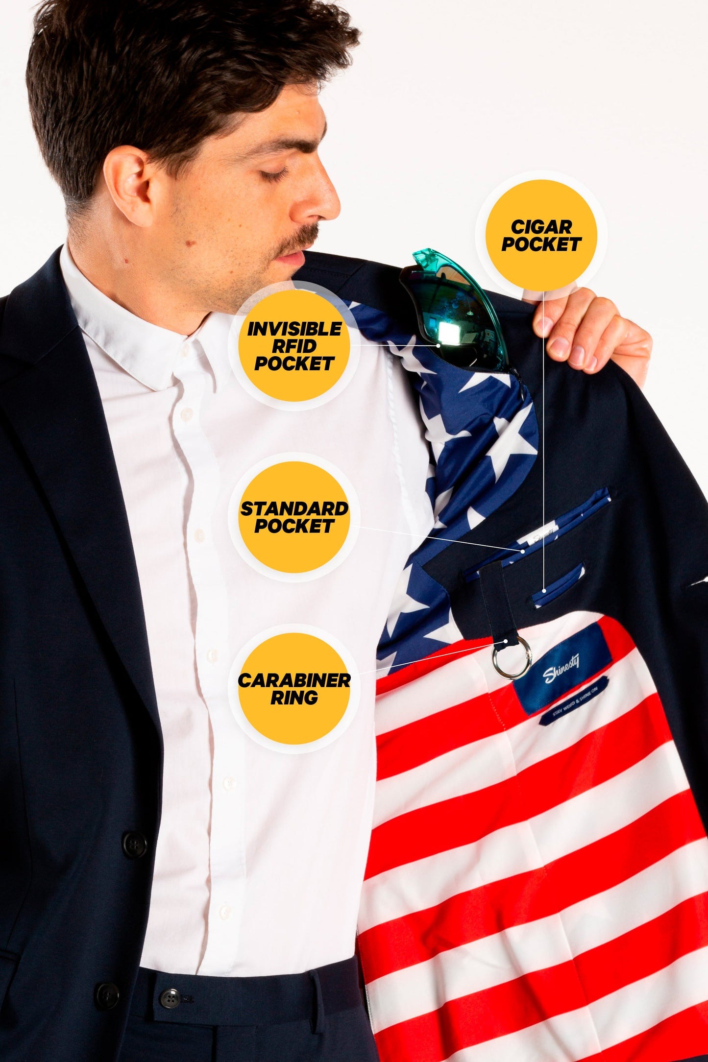 The Alpha | American Flag Ultimate Suit Jacket size 40