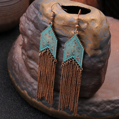 Alloy Tassel Earrings