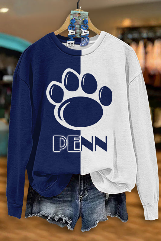 Simple Pennsylvania State University Print Sweatshirt