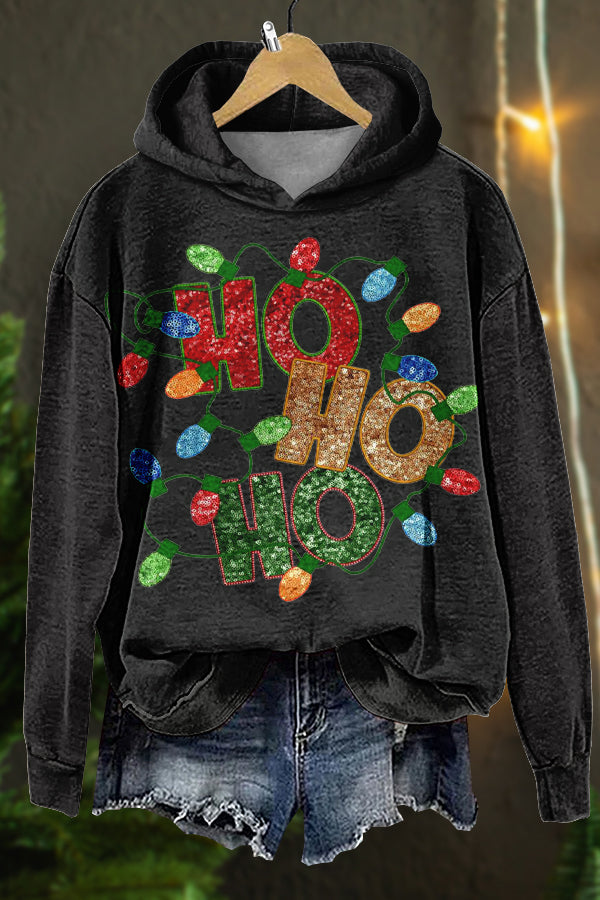 Christmas Lanterns Print Sweatshirt