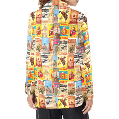 Women's Vintage Rodeo Poster Blazer