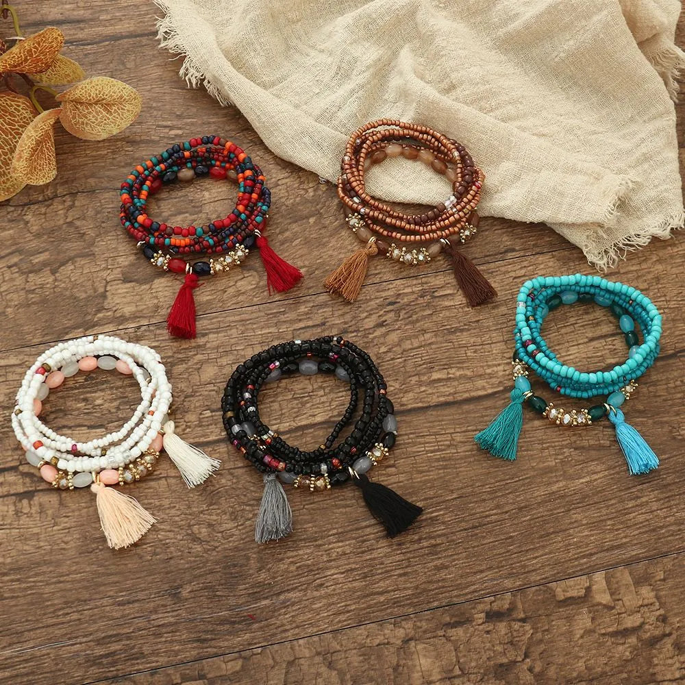 Unisex Retro Bohemian Tassel Bracelet