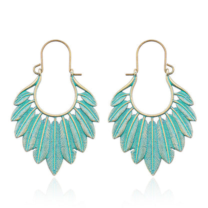 Women's Bohemian Court Hollow U-shaped Earrings