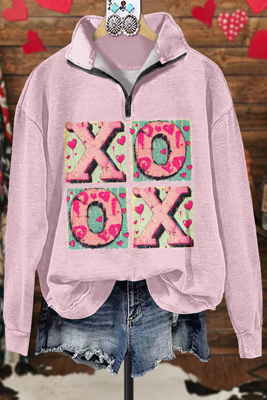 Classic Valentine's Day Graphic Print Sweatshirt