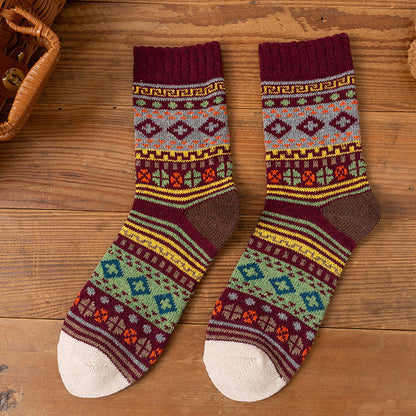 Casual Ethnic Style Mid-calf Socks Cotton Socks