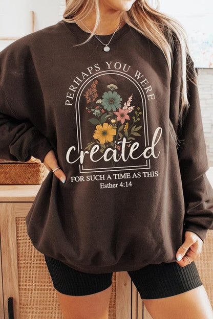 Perhaps You Were Created Graphic Sweatshirt choice of colors