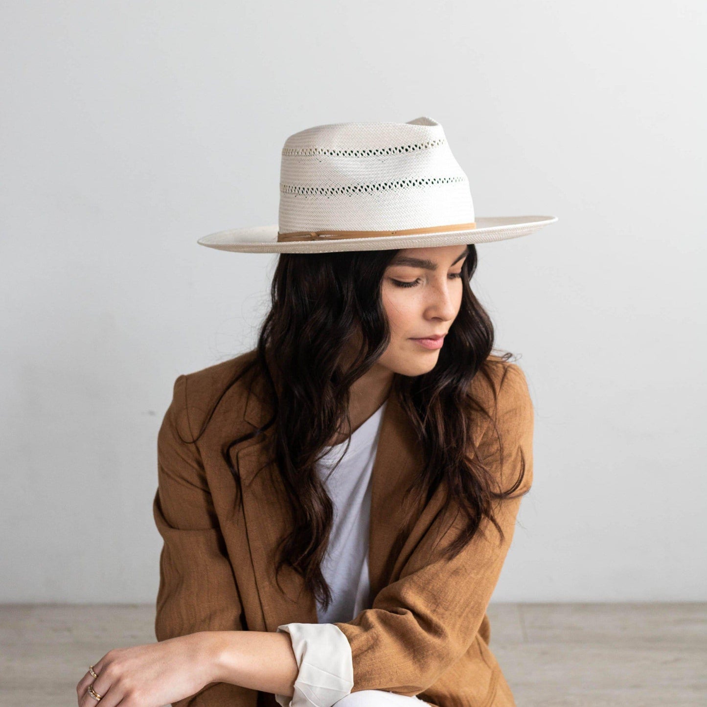 Arlo Straw Teardrop Fedora