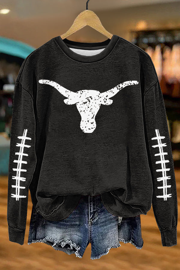 Longhorn Football Gameday Print Sweatshirt