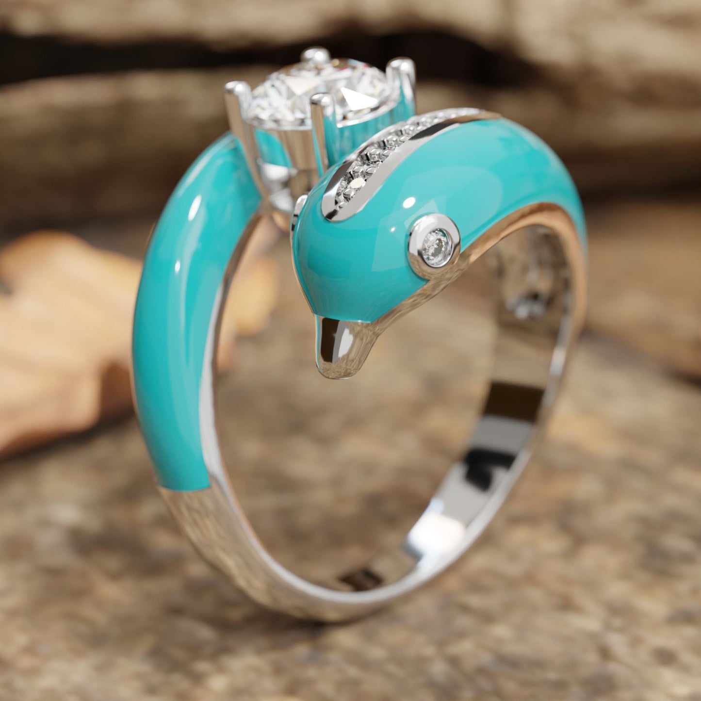 Dolphin's Serenade Ring