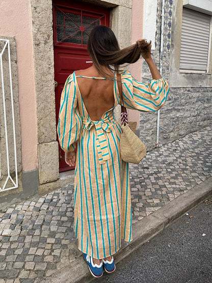 Striped Midi Dress