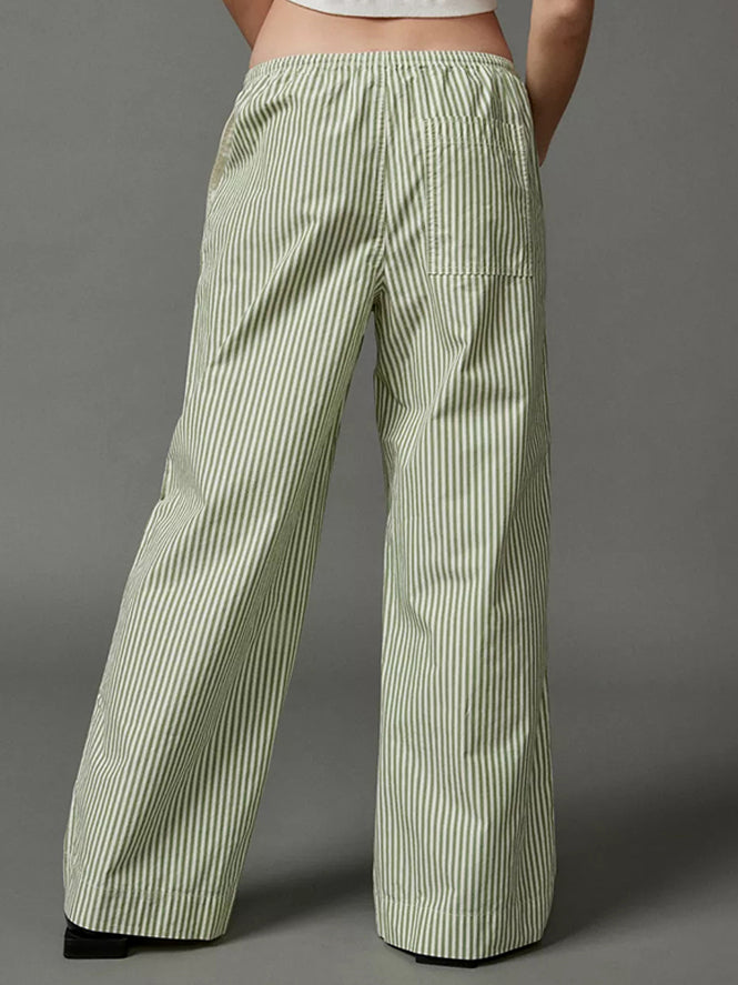 Casual Striped Trousers