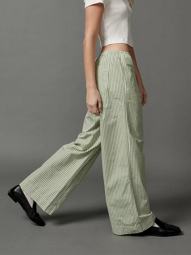 Casual Striped Trousers