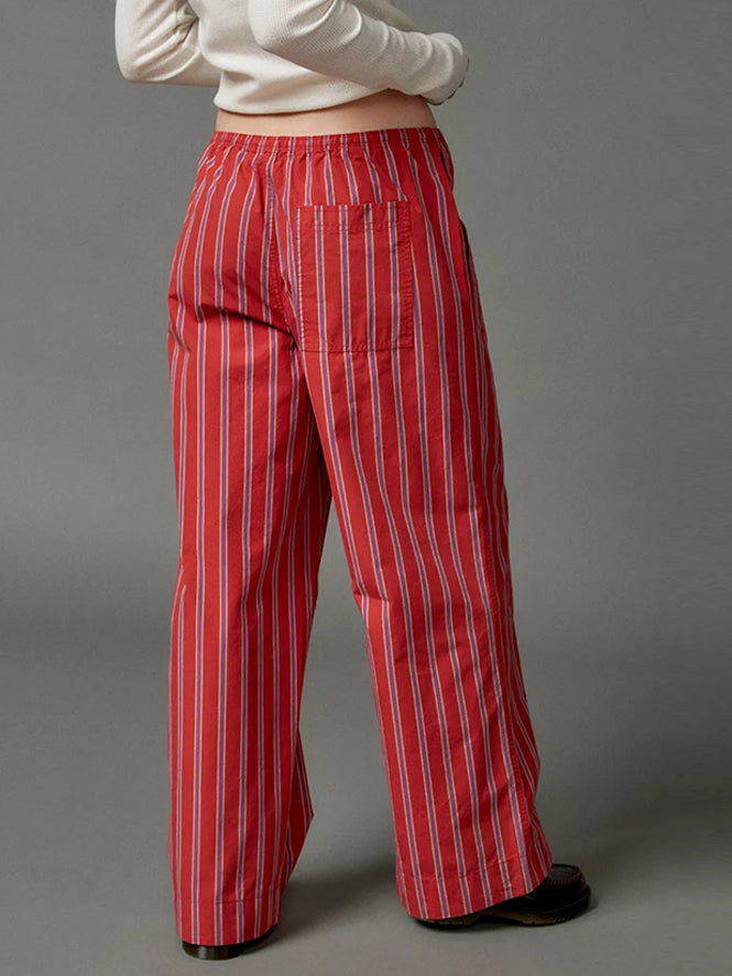 Casual Striped Trousers