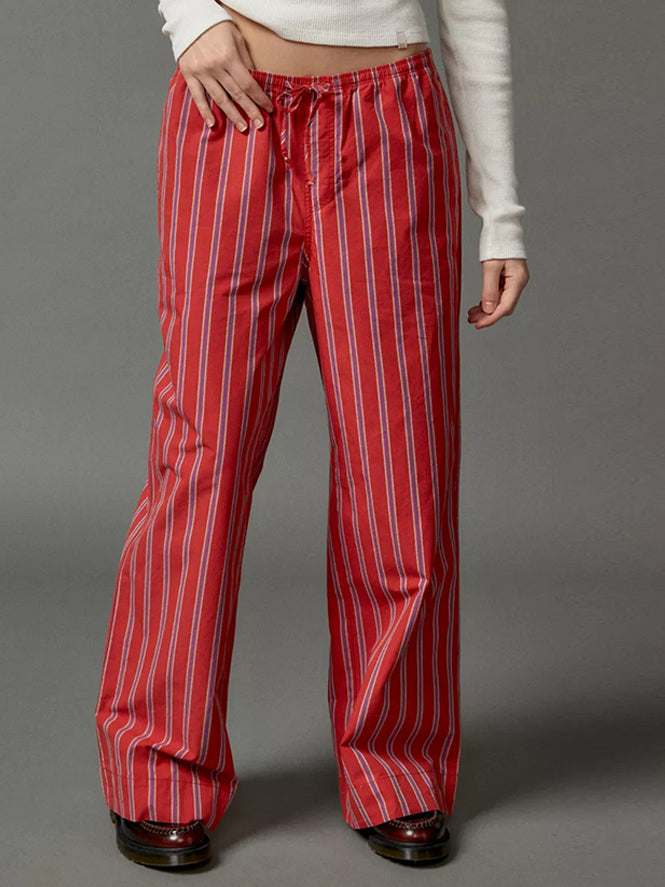 Casual Striped Trousers