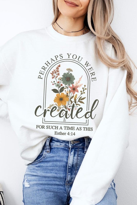 Perhaps You Were Created Graphic Sweatshirt choice of colors