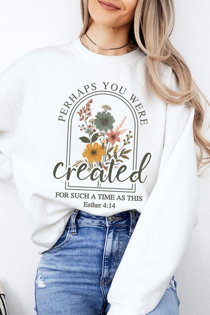 Perhaps You Were Created Graphic Sweatshirt choice of colors