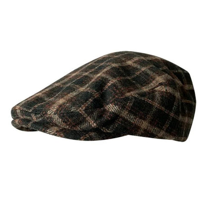 THE PEAKED Marl Flat Hat Kent-Harris Tweed