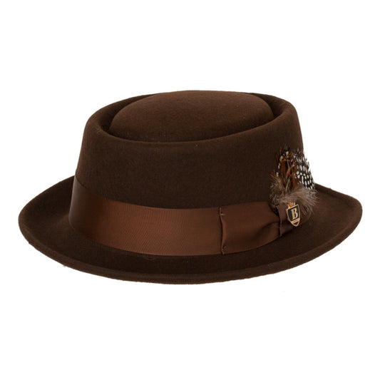 Tienda Timeless Classic Wool Pork Pie - Brown