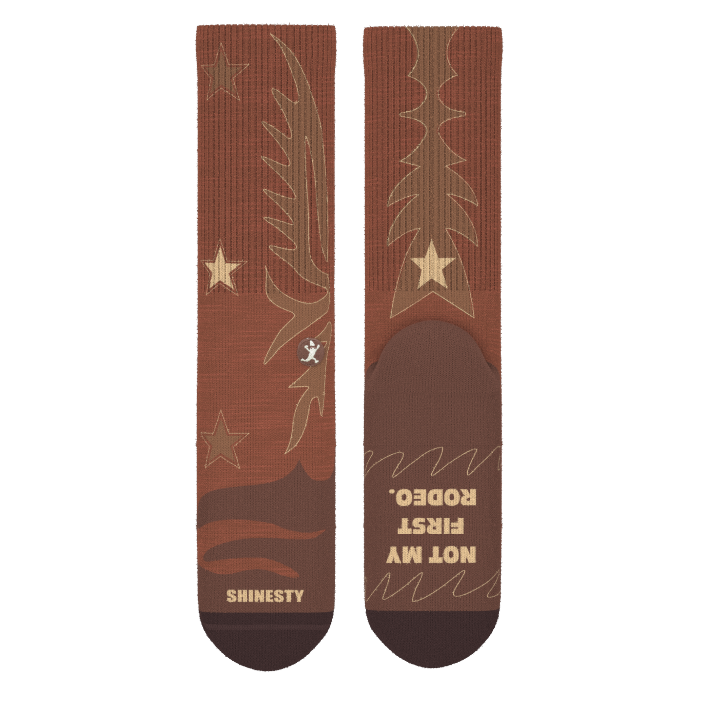 The Rodeo | Western Heel Hammock_ Crew Socks