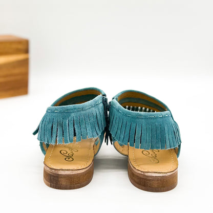 Naughty Monkey Fringe Star Sandal in Teal