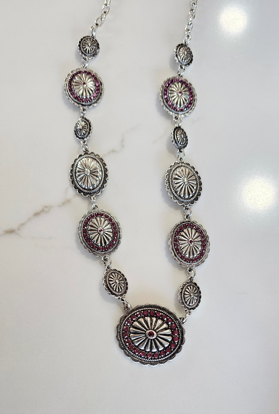 Pink Concho Necklace