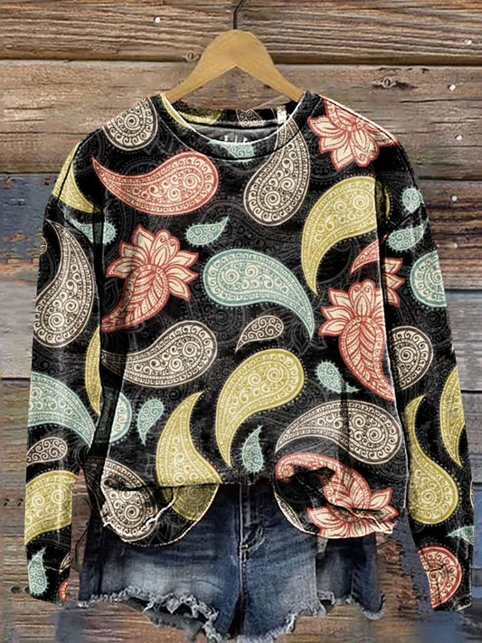 Paisley Pattern Art Print Casual Sweatshirt