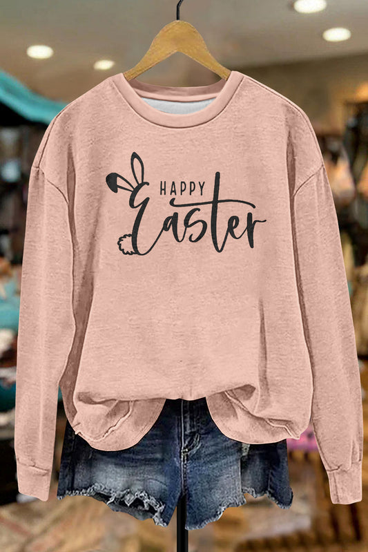 Happy Easter Printed Sweatshirt