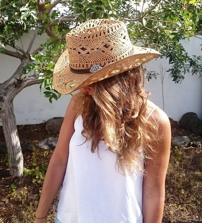 Boho cowboy hats for women, bohemian cowgirl straw hat, stetson western hats, kekugi