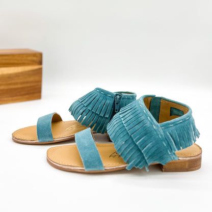 Naughty Monkey Fringe Star Sandal in Teal