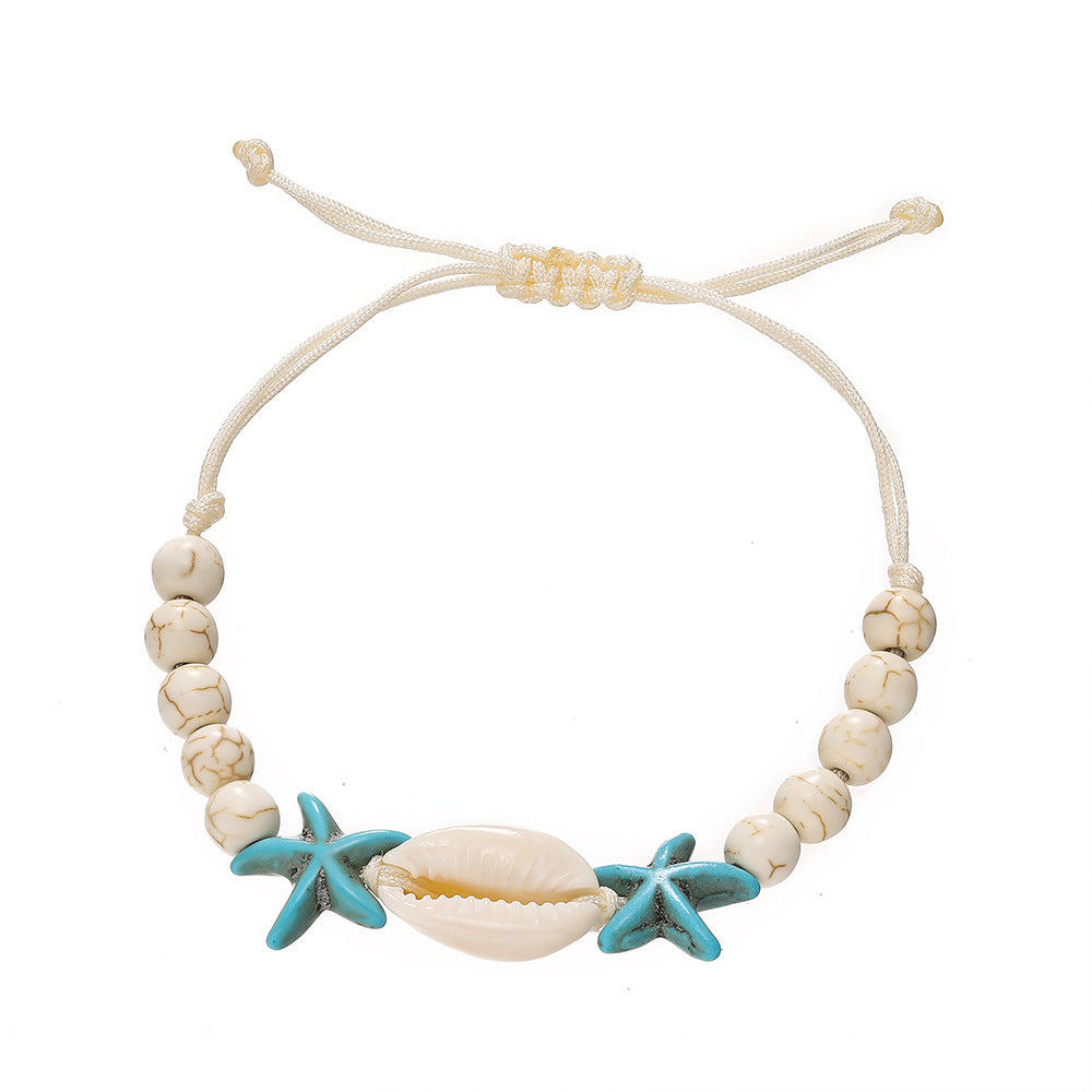 Beach Surf Hawaiian Hand-woven Starfish Shell Bracelet