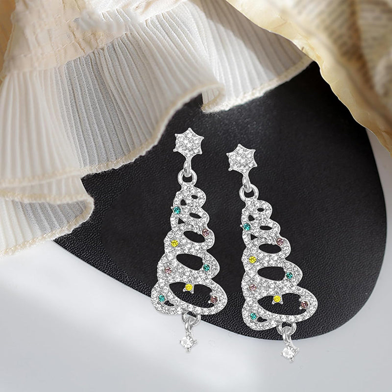 Sparkling Christmas Tree Earrings