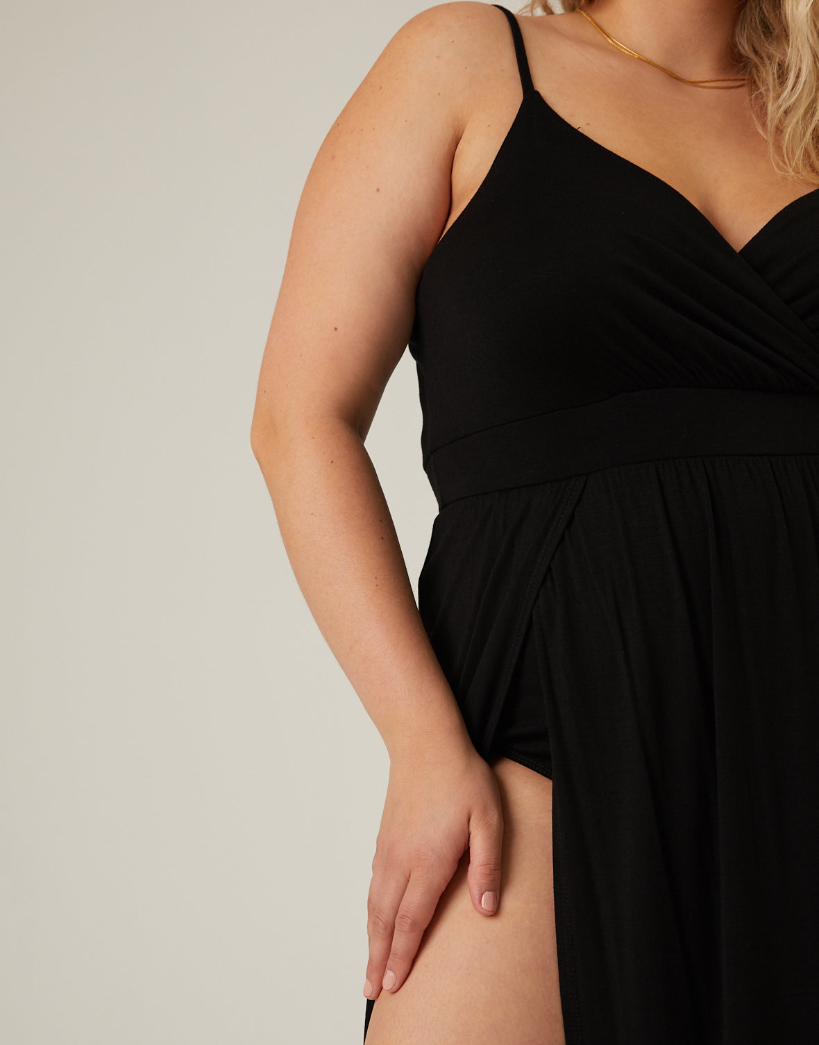 Plus Size Double Slit Tank Dress