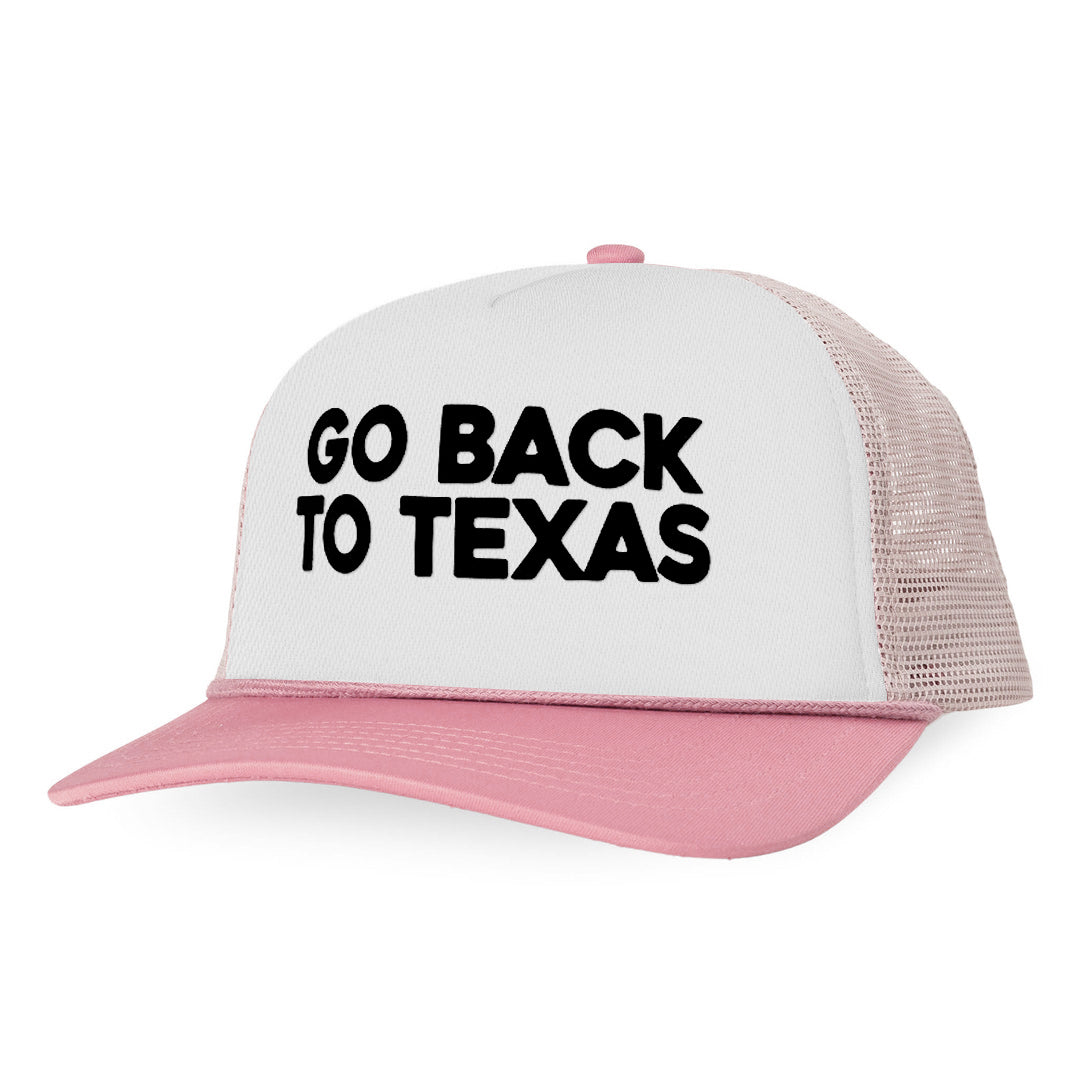 GO BACK TO TEXAS Letter Printed Trucker Hat