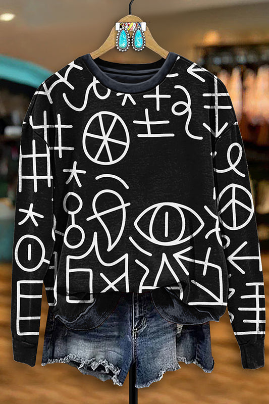 Retro Western Special Symbol Sweatshirt